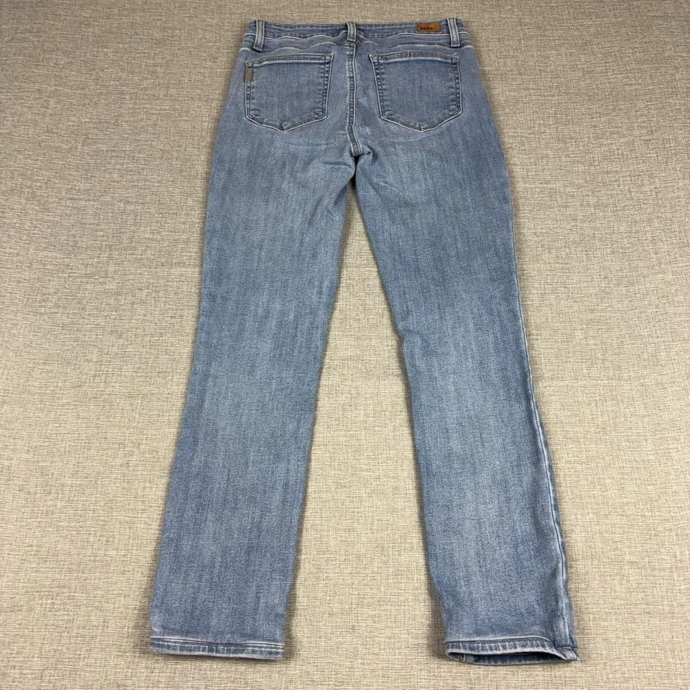 Paige Skyline Skinny Jeans Womens 27 Light Wash Blue Mid Rise Stretch Denim